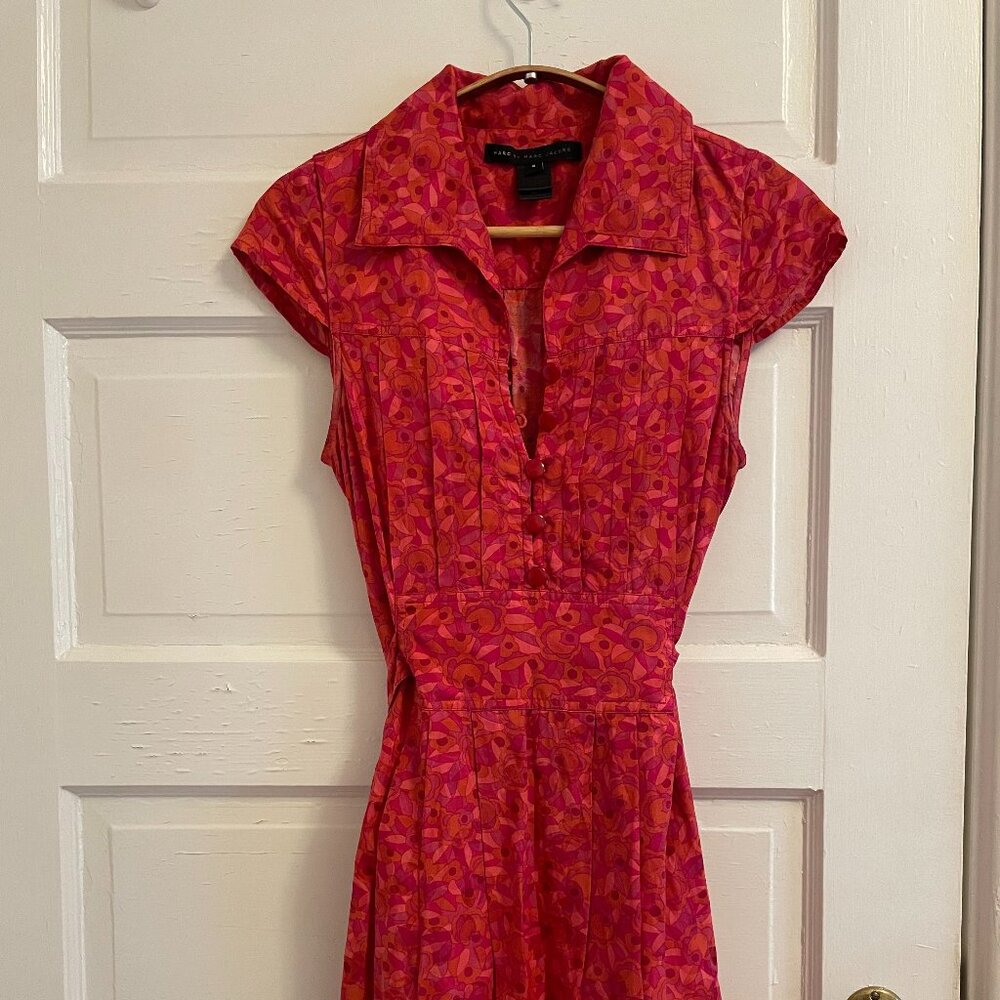 Vibrant Pink Patterned Dress